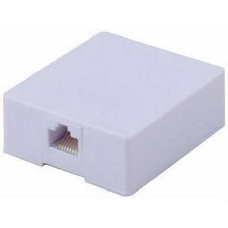 RCA TPH553 Surface Mount Wall Jack, RJ45, White,Each