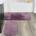 thumbnail image 2 of Garland Rug Traditional Washable Bath Rug Set, 2-Piece Set (21"x34" Bath Rug, & 22"x60" Runner) Purple, 2 of 7