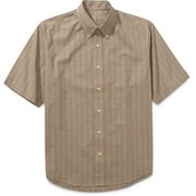 Angle View: Puritan - Big Men's Short-Sleeve Button-Down Plaid Shirt
