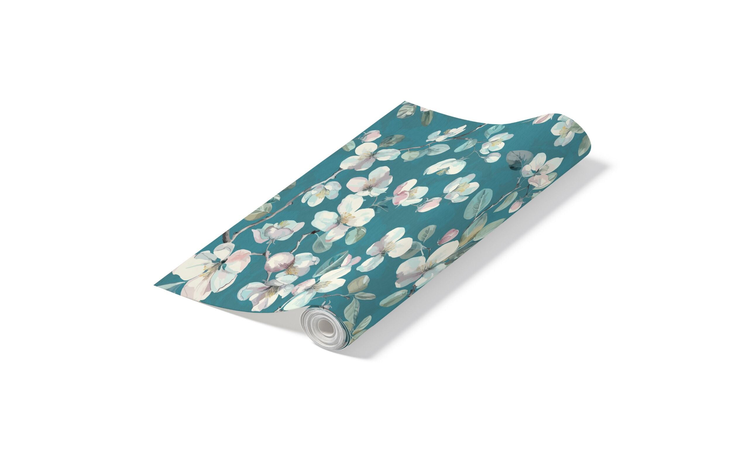 Wall Wear Peel and Stick Wallpaper Roll 17.5" x 216" – “It's Actually Cerulean Design” Removable Self-Adhesive Vinyl, Renter-Friendly, Easy to Apply, Modern Home Décor