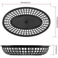 thumbnail image 5 of ZEONHAK 50 Pack Black Plastic Fast Food Baskets, Oval Restaurant Fast Food Serving Baskets, 9 x 5.7 x 1.5 Inch, 5 of 5