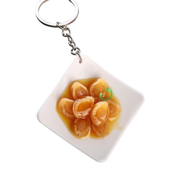 Plato cuadrado de PVC Keychain Creative, modelo de plato cuadrado