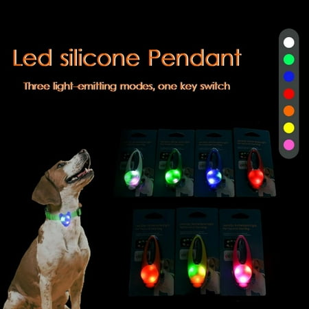 

Pet LED Pendant Safety Flashing Glow Light Blinking LED Collar Pendant For Pet Dog for Pet Night Time Walking Camping