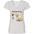 thumbnail image 3 of Inktastic Life is Better with a Dog Women's V-Neck T-Shirt, 3 of 5