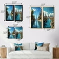 thumbnail image 4 of Designart "City of Heights Dubai II" Dubai Framed Wall Art Set Of 2 - Blue Cityscapes Gallery Wall Frame Set For Home Decor, 4 of 7