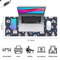 thumbnail image 5 of Long Mouse Pads for Desk,Navy Princess Castle Pattern Desk Mats on Top Of Desks, Desk Mouse Pad Extra Large with 3mm Non-Slip Base and Stitched Edge for Gaming,Office,Work,Home 31.5"x11.8", 5 of 6