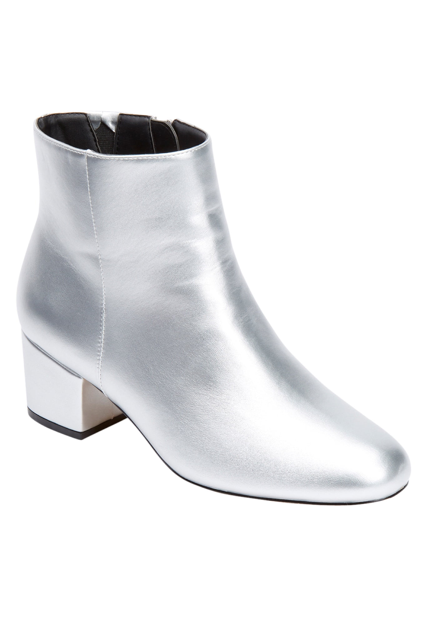 womens wide width leather booties
