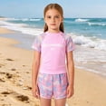 thumbnail image 3 of Gyujnb Sporty Two-Piece Tankini Swimsuit Abstract Print for Swimming Beach (Little Girls, Big Girls),7-9 Years, 3 of 4