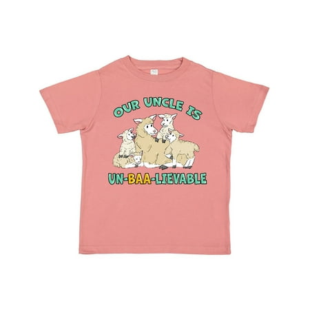 

Inktastic Our Uncle Is Un-BAA-lievable with Cute Sheep Family Gift Toddler Boy or Toddler Girl T-Shirt