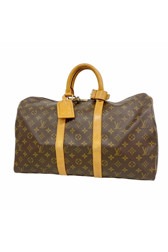 Pre-Owned Louis Vuitton Monogram Keepall 45 Boston Bag M41428 Brown Men's and Women's