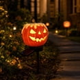 thumbnail image 5 of 1Pack Solar Jack O Lantern Stake String Lights - Orange Halloween Pathway Decor for Outdoor Halloween Yard Display, 5 of 7
