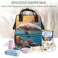 thumbnail image 5 of Daiia Underwater Plant Dolphin Large Capacity Baby Bag Waterproof Stylish Diaper Bag Mummy Backpack Adjustable Straps Diaper BagBaby Essentials Bag, 5 of 6