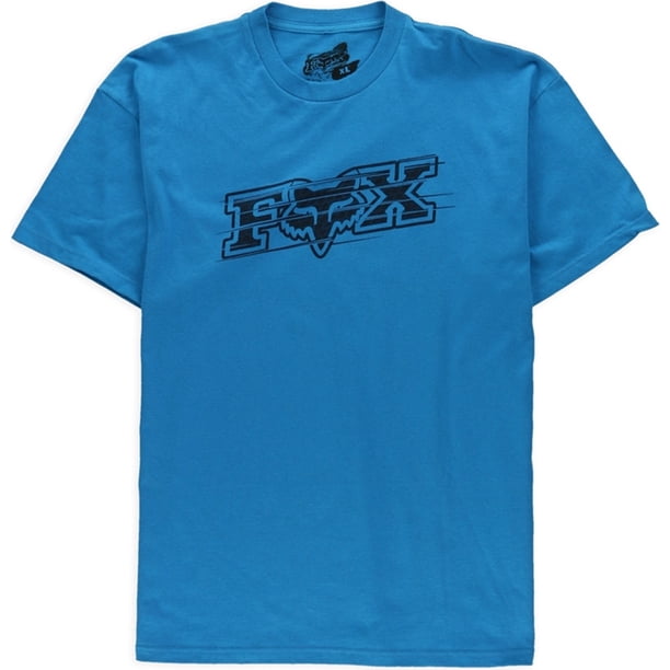 FOX Camiseta gráfica de manga para hombre, azul, extragrande