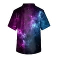 thumbnail image 3 of Men's Short Sleeve V Neck Star Print Chest Pocket Work Top, 3 of 3