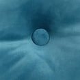thumbnail image 4 of Jordan Manufacturing 16" x 16" Teal Solid Square Tufted Decorative Throw Pillow with Fabric Button, 4 of 5
