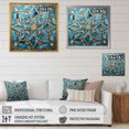 thumbnail image 4 of Designart "Islamic Mandala in Blue and Gold I" Spiritual Framed Wall Art Decor - Global Blue Islam Hallway Framed Wall Art Decor, 4 of 6
