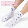 thumbnail image 6 of ARWSER 8 Packs Women Socks Quarter Short Casual Cute Wooden Ear Edge Polka dot Socks for Female, 6 of 8