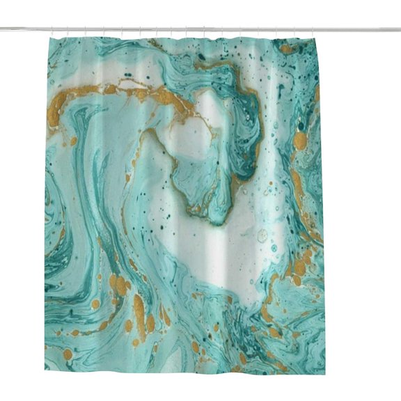 FREEAMG Shower Curtain,Marble Bathroom Curtain, Waterproof Fabric Shower Curtain for Bathroom Hotel Decoration, 66x72 inches
