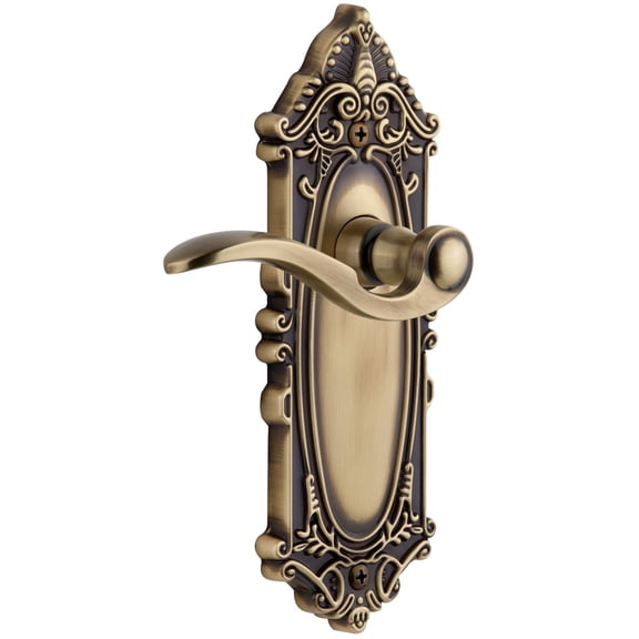 Grandeur Gvcbel_Prv_234 Grande Victorian Solid Brass Rose Right Handed Privacy Door Lever