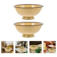 thumbnail image 3 of 2Pcs Vintage Enamel Rice Bowls Practical Ramen Storage Bowls Enamel Tableware, 3 of 8
