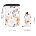 thumbnail image 5 of PhooArto Large Barrel Drawstring Makeup Bag, Butterflies Flowers Pattern Travel Cosmetic Bag Portable Make Up Organizer Bag, 5 of 6