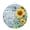 Blue Yellow, variant on Welcome Sign for Front Door,Spring Sunflower Round Metal Welcome Front Porch Decoration,Bee Wooden Grain Country Rustic Wall Hanging Sign for Living Room Kitchen Hallway Housewarming Gift 12''