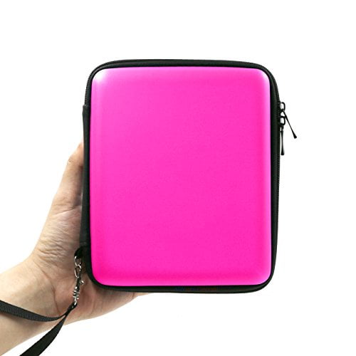ADVcer 2DS Étui, Étui de Transport Protecteur Rigide en EVA Imperméable avec Dragonne et Double Fermeture Éclair Compatible avec Nintendo 2DS (Fuchsia)