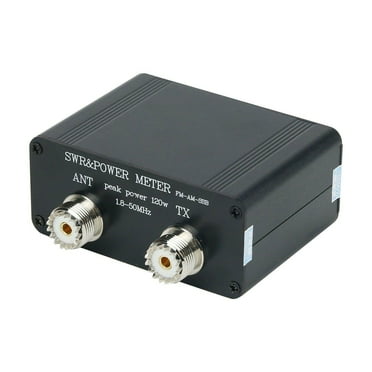 SWR Power Meter with English Interface Frequency Range 1.8MHz-50MHz for Amateur Radio Enthusiasts