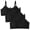 Black, variant on INNERSY Cotton Padded Training Bras for Girls, Adjustable Straps Teen Bras 3 Pack(XL,Bright)
