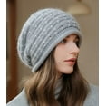 thumbnail image 5 of PIKADINGNIS Women Beanie Skull Hat Slouchy Cable Knitted Warm Soft Cap Fuzzy Stretch Thick Trendy Hats, 5 of 6
