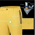 thumbnail image 7 of Little Donkey Andy Fleece Lined Softshell Pants for Men Winter Snow Ski Pants Lightweight Water Repellent Casual Cargo Outdoor Joggers Hiking Golf Climbing Trousers, Yellow Heather, Small, 7 of 7