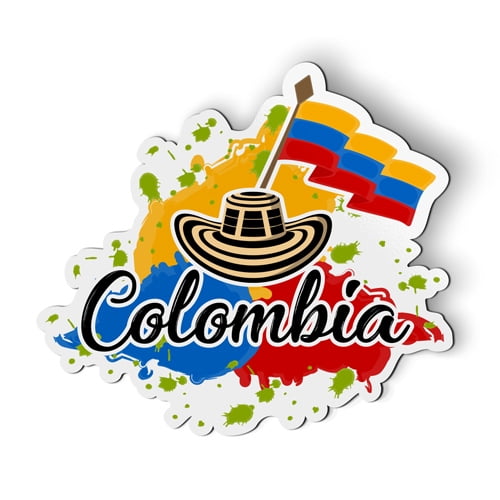 Colombia Country - 5" Magnet for Car Locker Refrigerator