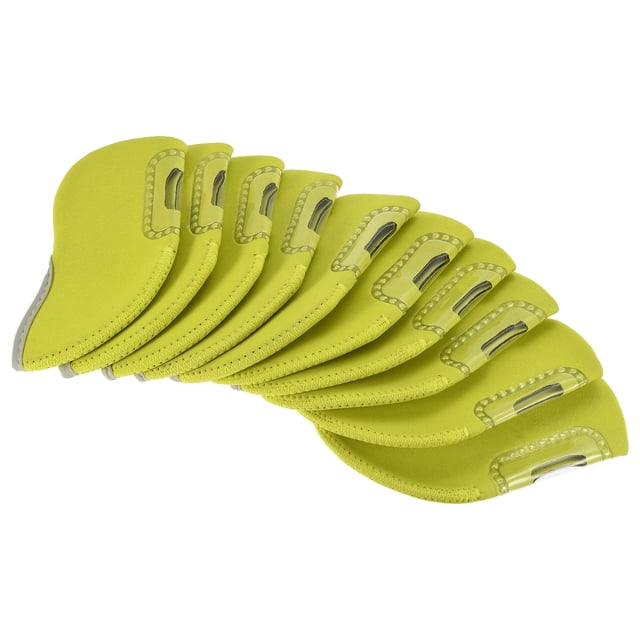 Unique Bargains Manchon de Protection Visible pour Fenêtre Club de Golf Têtes en Fer Jaune Lot de 10