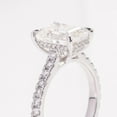 thumbnail image 3 of solitaire jewels 3CT Emerald Moissanite Hidden Halo Engagement Ring For Women, 14K White Gold, 3 of 5