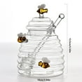 thumbnail image 2 of Glass Honey Jars With Lid Honey Jar Creative Container Kitchen Supplies, 2 of 7