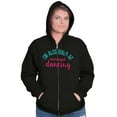 thumbnail image 3 of Cute Dancer Gymnast Mermaid Lover Womens Plus Size Graphic Zipper Hoodie Brisco Brands 2X, 3 of 5