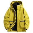 thumbnail image 2 of Work Jackets for Men 2025 Long Sleeve Loose Fit Zip Up Hooded Jacket with Pockets Outdoor Windbreaker Coat Hoodie, 2 of 5