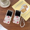 thumbnail image 4 of Case for Samsung Galaxy Z Flip 6 with Chain,Kawaii Floral Pattern Shockproof Protective Cover, Anti-Fall Phone Shell for Girls Women (red), 4 of 7