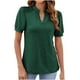 thumbnail image 1 of Blusas para las Mujeres Casual Manga Corta V-Cuello Suéter Color Sólido, Moda Poliéster/Spandex para el Hogar Y Diario, 1 of 8