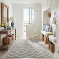 thumbnail image 3 of SAFAVIEH Courtyard Clark Chevron Indoor/Outdoor Area Rug, Grey/Blue, 5'3" x 7'7", 3 of 9