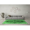 thumbnail image 3 of Ahgly Company Indoor Square Oriental Emerald Green Industrial Area Rugs, 4' Square, 3 of 4