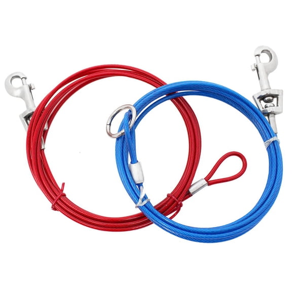 Boss Pet PDQ Red Tie-Out Vinyl Coated Cable Dog Tie Out Large