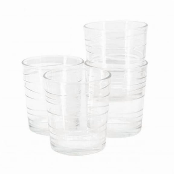 Gibson Home 141402.04 13.5 oz Swirl Double Old-Fashioned Glassware Set - 4 Piece