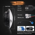 thumbnail image 3 of /24V Phare de Voiture Moto 7 Pouces Lampe de Conduite LED Ronde pour Jeep Wrangler 7 Pouces, Clignotant Rétro, 3 of 6