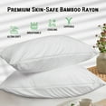 thumbnail image 4 of GOGREEN Bamboo Terry Waterproof Pillow Protector with zipper Standard Size, Super Soft Pillow Case Protector, Breathable Bed Pillow Cover, Cooling Zippered Pillow Protectors (2 Pack, White), 4 of 8