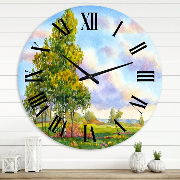 Designart 1 in Quartz Traditional Wall Clock