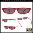 thumbnail image 2 of Womens Classy Think Plastic Narrow Rectangle Cat Eye Mod Fashion Sunglasses Red - Black, 2 of 7
