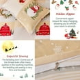 thumbnail image 2 of Smuge Christmas Duvet Cover Queen/Full Size Comforter Cover Snowman Reindeer Tree Xmas Quilt Case Soft Bedding Quilt Cover with 2 Pillow Shams, 2 of 8