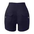 thumbnail image 5 of Women's High Waisted Yoga Shorts with Pockets Dressy 2026 Summer Elastic High Waisted Seamless Workout Lifting Gym Vacation Shorts, 5 of 5