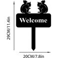 thumbnail image 4 of Welcome Yard Sign with Squirrel Animal Metal Crafts Creative Outdoor Stake for Garden Courtyard Lawn Decorations, 4 of 5